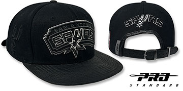 Spurs 'TEAM-BASIC STRAPBACK' Black Hat by Pro Standard