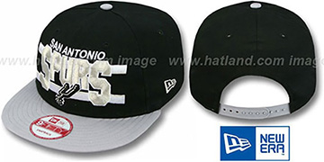 Spurs WORDSTRIPE SNAPBACK Black-Grey Hat by New Era