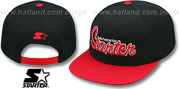 Starter AUTHENTIC SCRIPT SNAPBACK Black-Red Hat