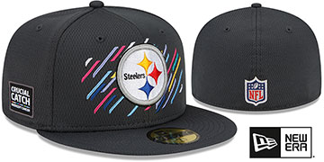 Steelers 2021 ONFIELD CRUCIAL CATCH Fitted Hat by New Era