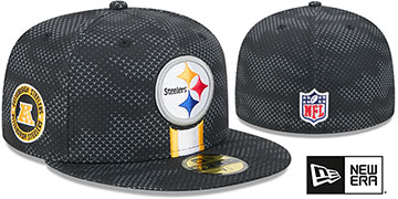 Steelers '2024 NFL SIDELINE' Black Fitted Hat by New Era