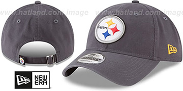 Steelers CORE-CLASSIC STRAPBACK Charcoal Hat by New Era