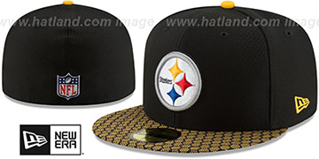 Steelers 'HONEYCOMB STADIUM' Black Fitted Hat by New Era