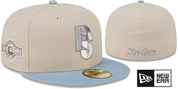 Steelers NFL CITY ORIGINALS Beige-Powder Fitted Hat by New Era