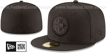 Steelers 'NFL TEAM-BASIC BLACKOUT' Fitted Hat by New Era