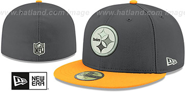 Steelers SHADER MELT-2 Grey-Gold Fitted Hat by New Era