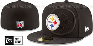 Steelers 'STADIUM SHADOW' Black Fitted Hat by New Era