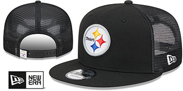 Steelers TEAM-BASIC TRUCKER SNAPBACK Black Hat by New Era