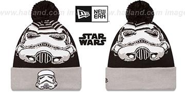 Storm Trooper 'LOGO WHIZ' Black-Grey Knit Beanie Hat by New Era