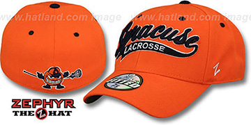 Syracuse SWOOP LACROSSE Orange Fitted Hat by Zephyr