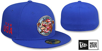 Tasmanian Devil 'TEAM USA' Royal Fitted Hat by New Era