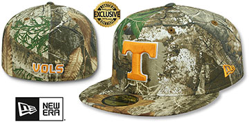 Tennessee NCAA TEAM-BASIC Realtree Camo Fitted Hat by New Era