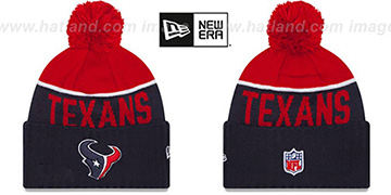 Texans '2015 STADIUM' Navy-Red Knit Beanie Hat by New Era