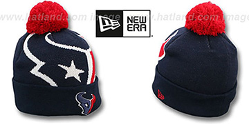 Texans 'NFL-BIGGIE' Navy Knit Beanie Hat by New Era