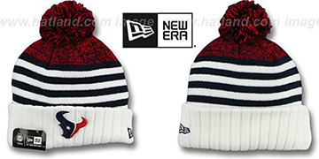 Texans 'SNOWFALL STRIPE' Knit Beanie Hat by New Era