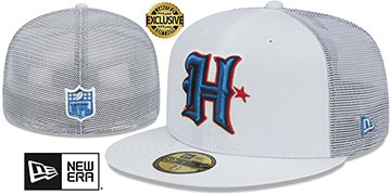 Texans TEAM-BASIC TRUCKER White Fitted Hat by New Era