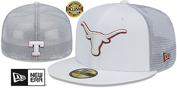 Texas 'TEAM-BASIC TRUCKER' White Fitted Hat by New Era