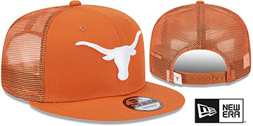 Texas TEAM-BASIC TRUCKER SNAPBACK Burnt Orange Hat by New Era