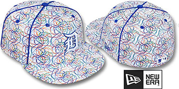 Tigers BRUSHED-ART White-Multi Fitted Hat by New Era