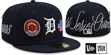 Tigers HISTORIC CHAMPIONS Navy Fitted Hat by New Era