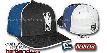 Timberwolves 'LOGOMAN-2' Black-Royal-White Fitted Hat by New Era