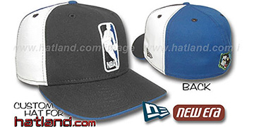 Timberwolves LOGOMAN Black-White-Royal Fitted Hat by New Era