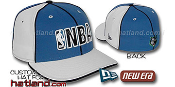 Timberwolves NBA PINWHEEL-3 Blue-White Fitted Hat by New Era