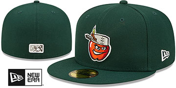 TinCaps MILB ONFIELD HOME Green Fitted Hat by New Era