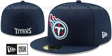 Titans 'NFL TEAM-BASIC' Navy Fitted Hat by New Era