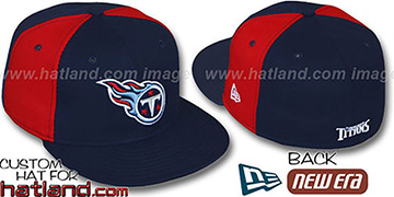 Titans 'PINWHEEL-2' Navy-Red Fitted Hat by New Era