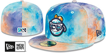 Tourists 'THEME NIGHT' Teal Tie Dye Fitted Hat by New Era