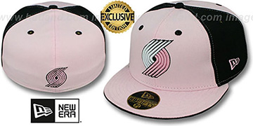 Trailblazers 'PINWHEEL' Light Pink-Black Fitted Hat by New Era