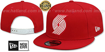 Trailblazers 'TEAM-BASIC SNAPBACK' Red-White Hat by New Era