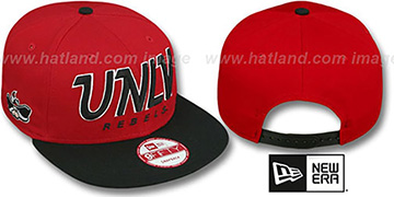 UNLV SNAP-IT-BACK SNAPBACK Red-Black Hat by New Era