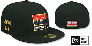 USA Basketball DREAM TEAM Black Fitted Hat by New Era