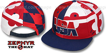 USA MARYLAND SUPER-FLAG SNAPBACK Navy Hat by Zephyr