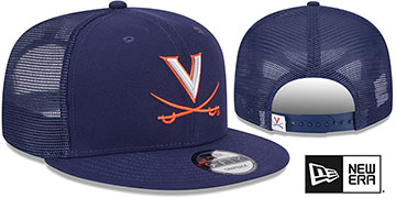 Virginia TEAM-BASIC TRUCKER SNAPBACK Navy Hat by New Era