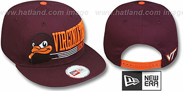 Virginia Tech RETRO-SNAPBACK Burgundy Hat by New Era