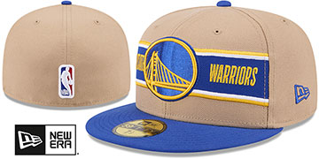 Warriors 2024 NBA DRAFT Camel-Royal Fitted Hat by New Era