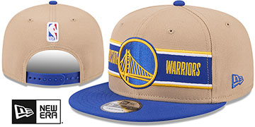 Warriors 2024 NBA DRAFT SNAPBACK Camel-Royal Hat by New Era