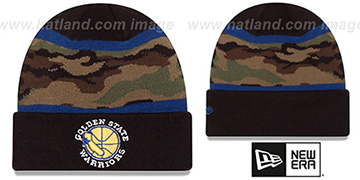 Warriors ARMY CAMO FILLZ Knit Beanie Hat by New Era