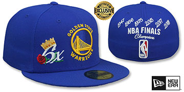 Warriors CROWN CHAMPS Royal Fitted Hat by New Era