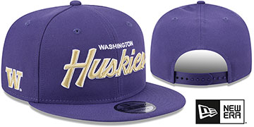 Washington TEAM-SCRIPT SNAPBACK Purple Hat by New Era