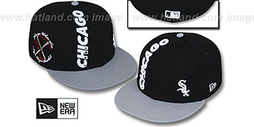 White Sox 'BEELINE' Black-Grey Fitted Hat by New Era