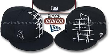 White Sox 'GPS' Black-White Fitted Hat by New Era