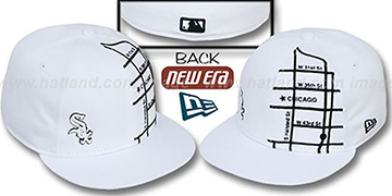 White Sox 'GPS' White-Black Fitted Hat by New Era