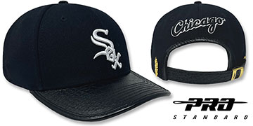 White Sox 'LOW-PRO BASIC STRAPBACK' Black Hat by Pro Standard