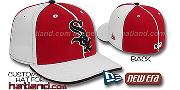 White Sox 'PINWHEEL-3' Red-White Fitted Hat by New Era