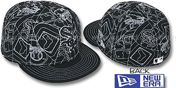 White Sox 'PUFFY REMIX' Black-White Fitted Hat by New Era