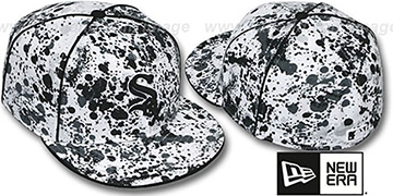 White Sox 'SPLATTER' White-Black Fitted Hat by New Era